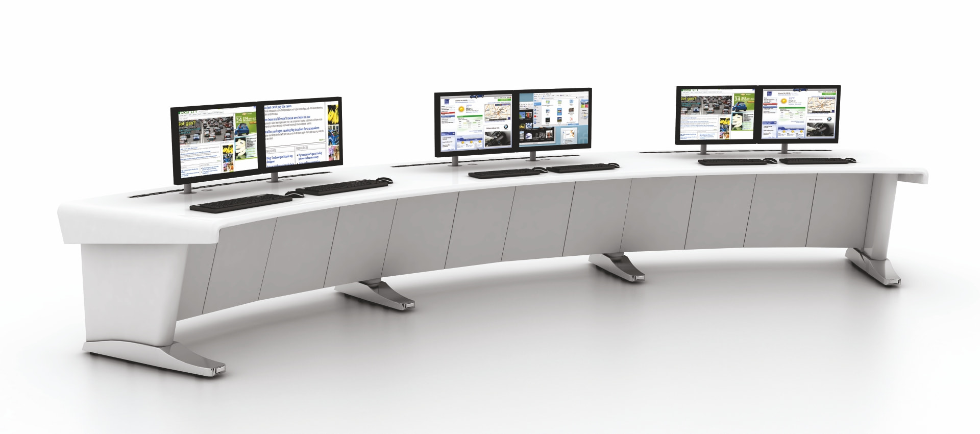 Aesthetical control room consoles; first supplied to Abudhabi International Airport for fuel depot. Now widely accepted by many industries specially data center control rooms.